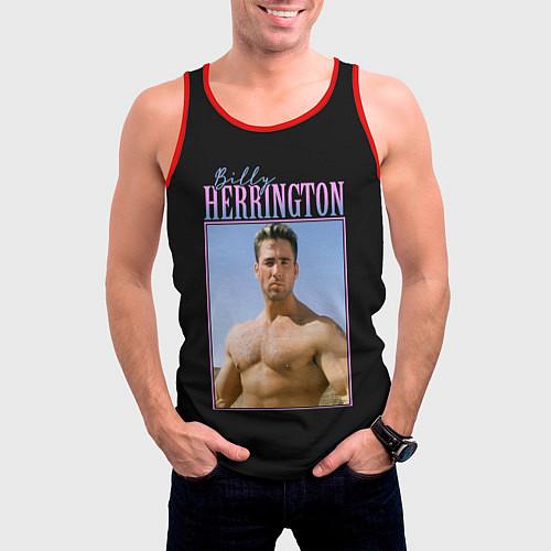Мужская майка без рукавов Billy Herrington Photo / 3D-Красный – фото 3