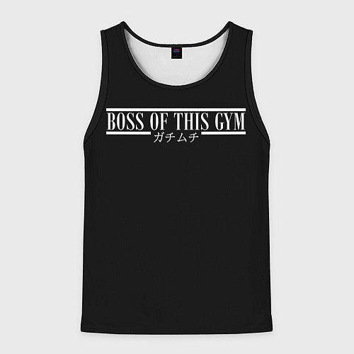 Мужская майка без рукавов Босс Качалки Иероглифы / 3D-Черный – фото 1