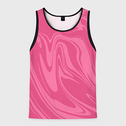 Майка-безрукавка мужская РОЗОВЫЕ РАЗВОДЫ КРАСКИ МРАМОРНЫЙ, цвет: 3D-черный