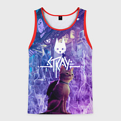 Майка-безрукавка мужская Stray: Viloet Logo, цвет: 3D-красный