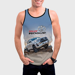 Майка-безрукавка мужская Toyota Hilux Rogue Off-road vehicle Тойота - прохо, цвет: 3D-черный — фото 2