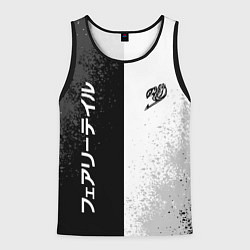 Майка-безрукавка мужская FAIRY TAIL BLACK AND WHITE LOGO, цвет: 3D-черный