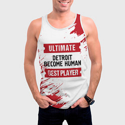 Майка-безрукавка мужская Detroit Become Human: красные таблички Best Player, цвет: 3D-белый — фото 2