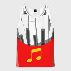 Мужская майка без рукавов Клавиши фортепиано как картошка фри