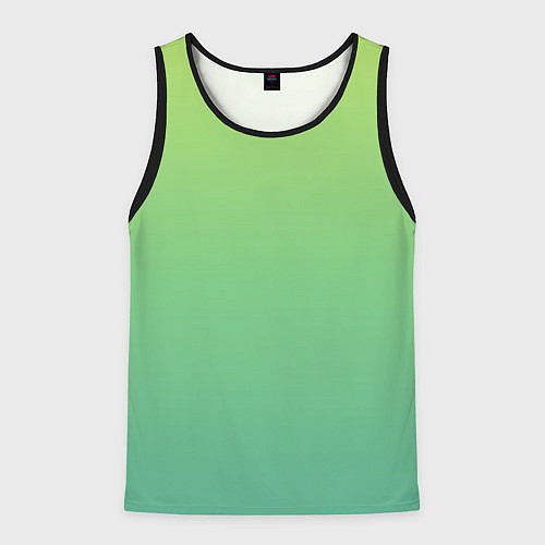 Мужская майка без рукавов Shades of Green GRADIENT / 3D-Черный – фото 1