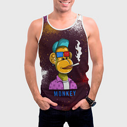 Майка-безрукавка мужская Nft token art Monkey, цвет: 3D-белый — фото 2
