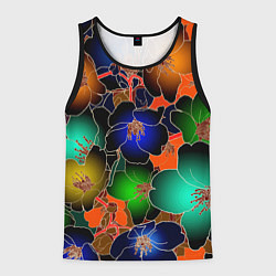 Майка-безрукавка мужская Vanguard floral pattern Summer night Fashion trend, цвет: 3D-черный