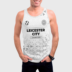 Майка-безрукавка мужская Leicester City Champions Униформа, цвет: 3D-белый — фото 2