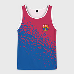 Майка-безрукавка мужская Barcelona маленькое лого, цвет: 3D-белый