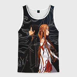 Майка-безрукавка мужская Кирито и Асуна - Sword Art Online, цвет: 3D-белый
