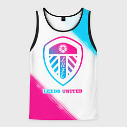 Майка-безрукавка мужская Leeds United Neon Gradient, цвет: 3D-черный