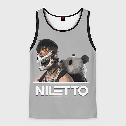 Мужская майка без рукавов Нилетто - Криолит / 3D-Черный – фото 1