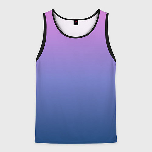 Мужская майка без рукавов PINK-BLUE GRADIENT ГРАДИЕНТ / 3D-Черный – фото 1
