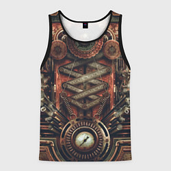 Мужская майка без рукавов Mechanical device in Steampunk Retro style