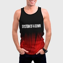 Майка-безрукавка мужская System of a Down Red Plasma, цвет: 3D-черный — фото 2