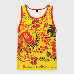 Мужская майка без рукавов Хохломская Роспись Цветы