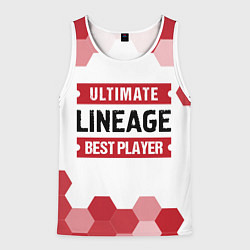 Мужская майка без рукавов Lineage: красные таблички Best Player и Ultimate