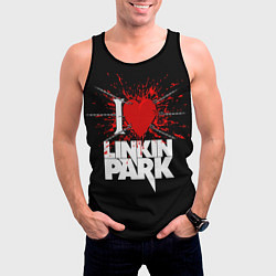 Майка-безрукавка мужская Linkin Park Сердце, цвет: 3D-черный — фото 2
