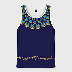 Мужская майка без рукавов Павлиньи перья с вензелями