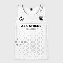 Майка-безрукавка мужская AEK Athens Champions Униформа, цвет: 3D-белый