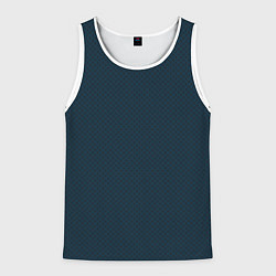 Мужская майка без рукавов Черная сетка на темно синем