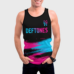 Майка-безрукавка мужская Deftones Neon Gradient, цвет: 3D-черный — фото 2