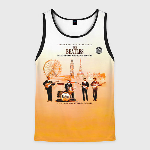 Мужская майка без рукавов The Beatles Blackpool And Paris 1964-65 / 3D-Черный – фото 1