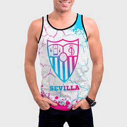 Майка-безрукавка мужская Sevilla FC Neon Gradient, цвет: 3D-черный — фото 2