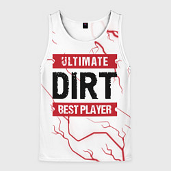 Мужская майка без рукавов Dirt: красные таблички Best Player и Ultimate