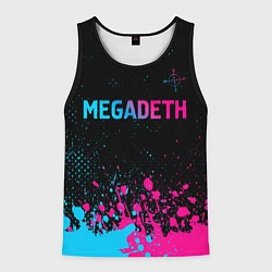 Майка-безрукавка мужская Megadeth - neon gradient, цвет: 3D-черный