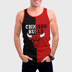 Майка-безрукавка мужская Чикаго Буллз black & red, цвет: 3D-красный — фото 2