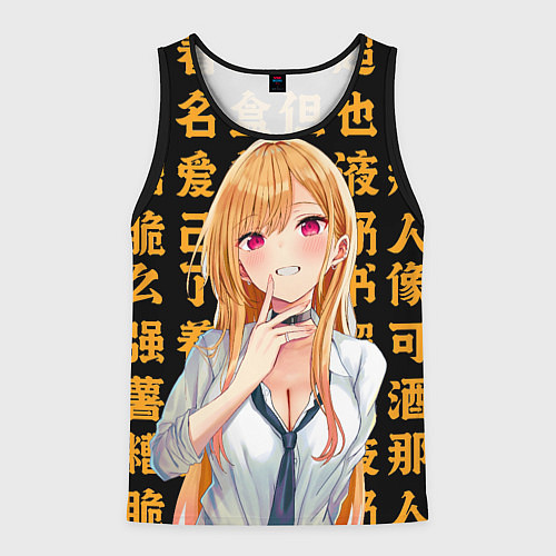 Мужская майка без рукавов Марин Китагава - Фарфоровая кукла влюбилась / 3D-Черный – фото 1