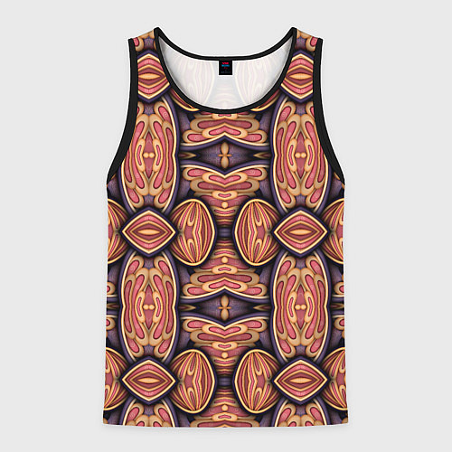 Мужская майка без рукавов Объемная абстракция / 3D-Черный – фото 1