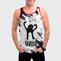 Майка-безрукавка мужская Кот ъуъ Миша, цвет: 3D-красный — фото 2