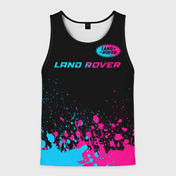 Мужская майка без рукавов Land Rover - neon gradient: символ сверху