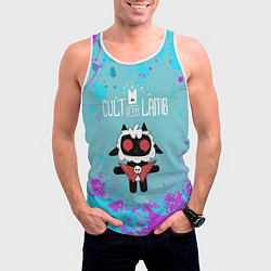 Майка-безрукавка мужская Овечка арт - Cult of the lamb, цвет: 3D-белый — фото 2