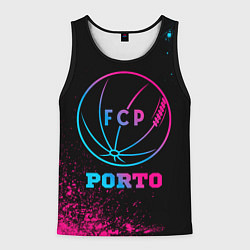 Майка-безрукавка мужская Porto - neon gradient, цвет: 3D-черный