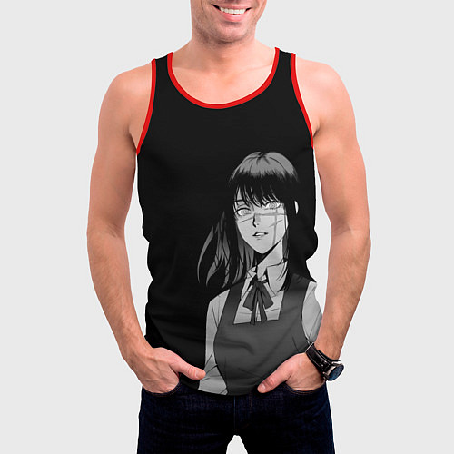 Мужская майка без рукавов Человек-бензопила : Аса Митака / 3D-Красный – фото 3