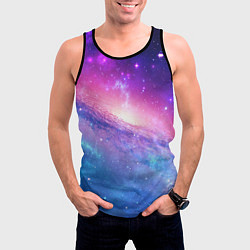 Майка-безрукавка мужская Космическая воронка, цвет: 3D-черный — фото 2