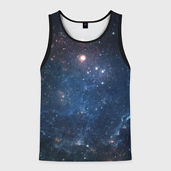 Майка-безрукавка мужская Молчаливый космос, цвет: 3D-черный