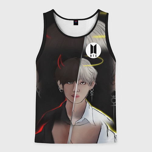 Мужская майка без рукавов BTS Kim Taehyung / 3D-Черный – фото 1