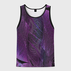Майка-безрукавка мужская Текстура из перьев, цвет: 3D-черный
