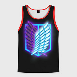 Мужская майка без рукавов Attack on Titan neon logo