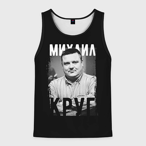 Мужская майка без рукавов Портрет Круга / 3D-Черный – фото 1