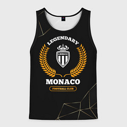 Майка-безрукавка мужская Лого Monaco и надпись legendary football club на т, цвет: 3D-черный