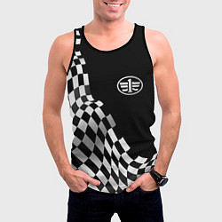 Майка-безрукавка мужская FAW racing flag, цвет: 3D-черный — фото 2