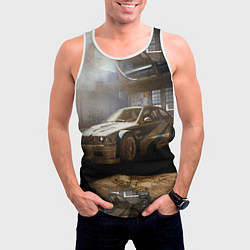 Майка-безрукавка мужская Nfs most wanted bmw, цвет: 3D-белый — фото 2