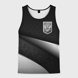 Майка-безрукавка мужская Russia - black & white, цвет: 3D-черный