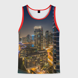Мужская майка без рукавов Ночной красочный город
