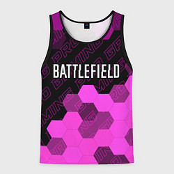 Майка-безрукавка мужская Battlefield pro gaming: символ сверху, цвет: 3D-черный